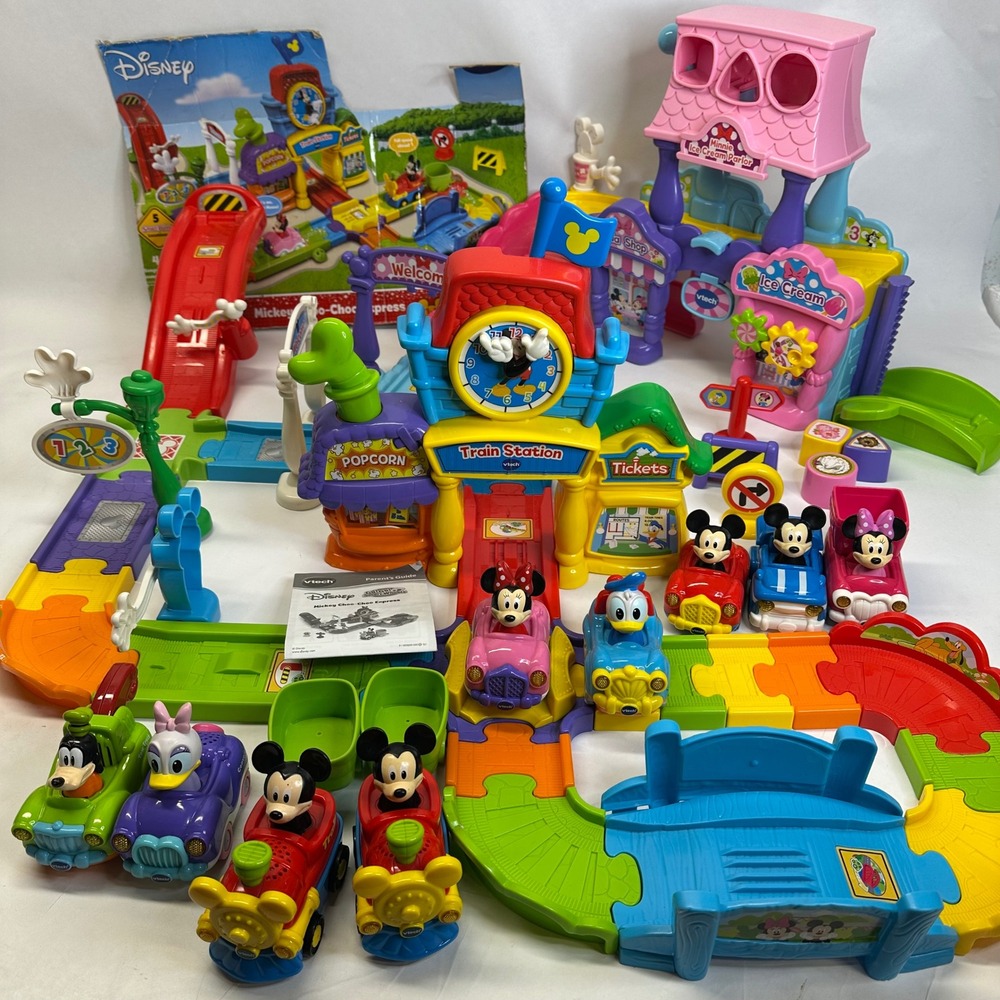 VTech Go Go Smart Wheels Disney Mickey Choo-Choo Express Minnie Ice Cream 9 Cars